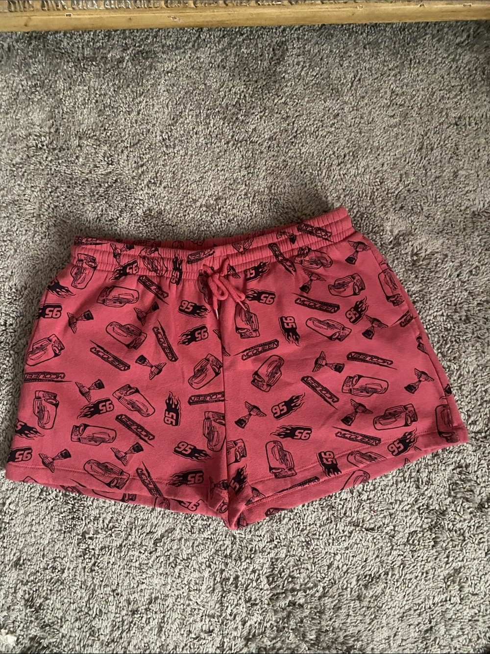 Disney Pixar Lighting McQueen Graphic Lounge Shorts - Casual Drawstring